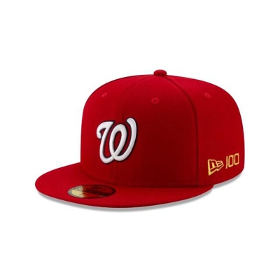 Black Washington Nationals Hat - New Era MLB Team Color 59FIFTY Fitted Caps USA6428035